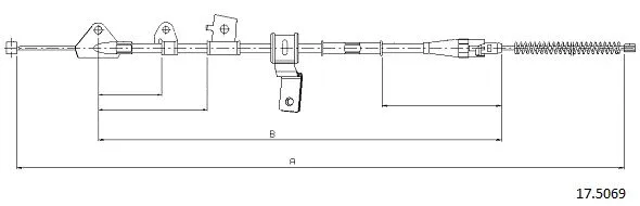 Cable Pull, parking brake (17.5069)