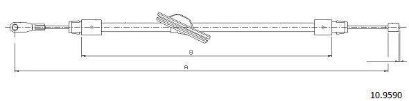 Cable Pull, parking brake (10.9590)