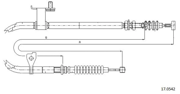 Cable Pull, parking brake (17.0542)
