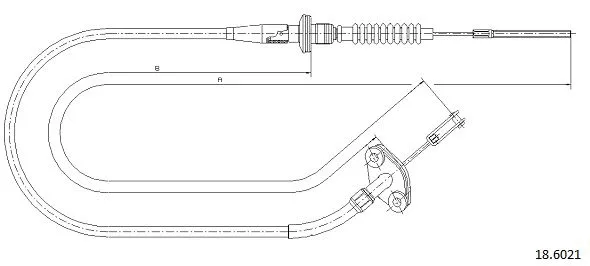 Cable Pull, clutch control (18.6021)