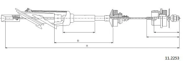Cable Pull, clutch control (11.2253)