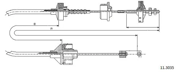 Cable Pull, clutch control (11.3035)