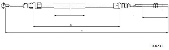 Cable Pull, parking brake (10.6231)