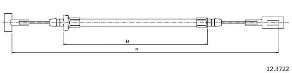 Cable Pull, parking brake (12.3722)