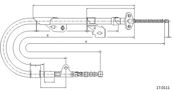 Cable Pull, parking brake (17.0111)