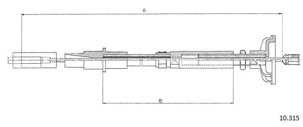 Cable Pull, clutch control (10.315)