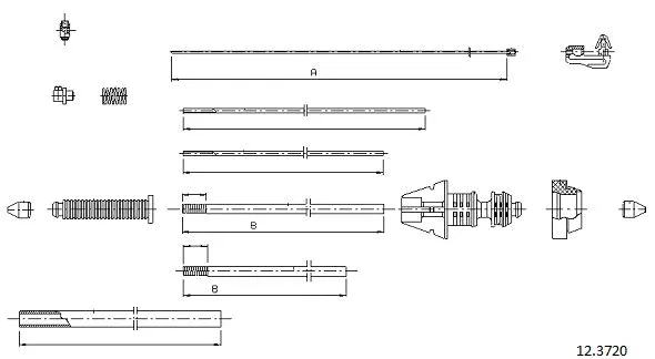 Cable Pull, parking brake (12.3720)