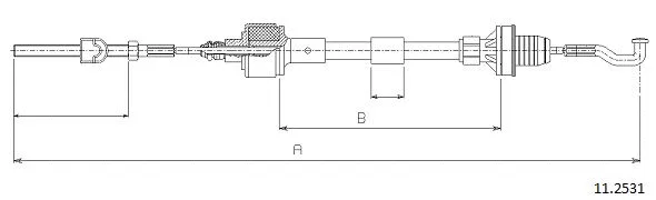 Cable Pull, clutch control (11.2531)