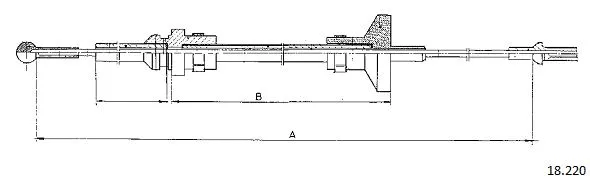 Cable Pull, clutch control (18.220)