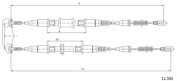 Cable Pull, parking brake (11.585)