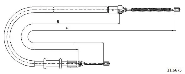 Cable Pull, parking brake (11.6675)