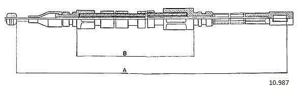 Cable Pull, parking brake (10.987)