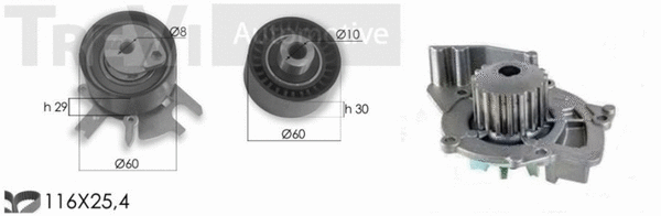 Water Pump & Timing Belt Kit (KD1320HP)