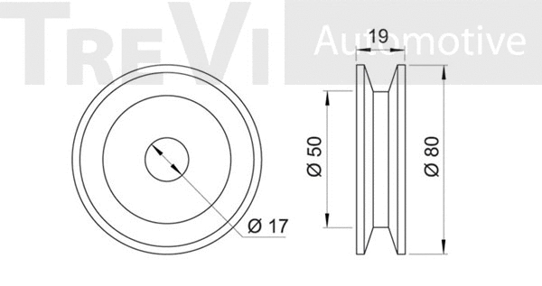 Deflection/Guide Pulley, V-ribbed belt