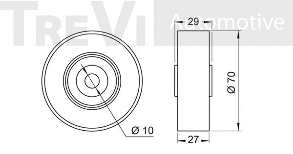 Deflection/Guide Pulley, V-ribbed belt