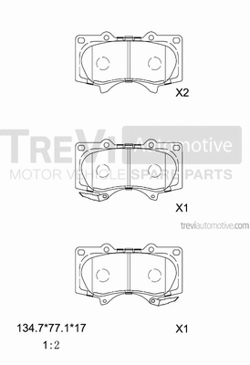 Brake Pad Set, disc brake (PF1227)