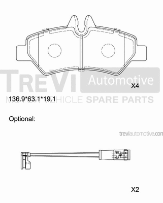 Brake Pad Set, disc brake (PF1646)