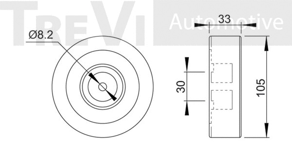 Deflection/Guide Pulley, V-ribbed belt