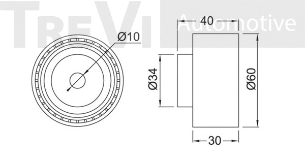 Deflection/Guide Pulley, timing belt