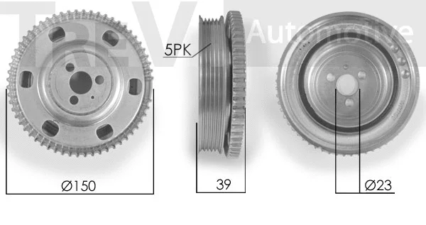 Belt Pulley, crankshaft (PC1155)