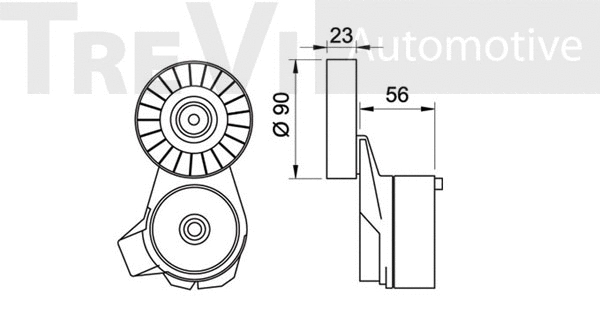 Tensioner Lever, V-ribbed belt