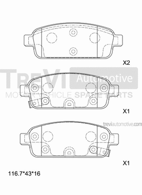 Brake Pad Set, disc brake (PF1443)