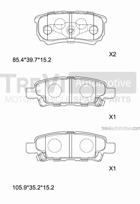 Brake Pad Set, disc brake (PF1280)
