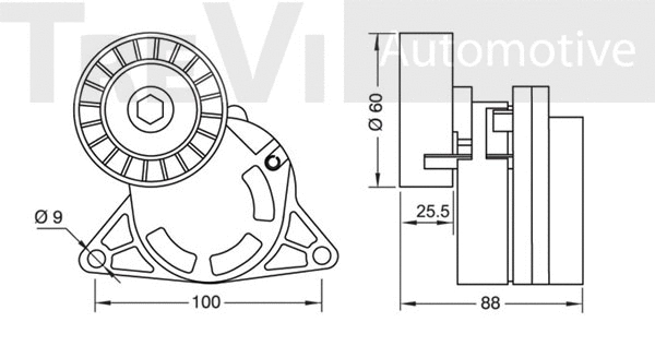 Tensioner Lever, V-ribbed belt