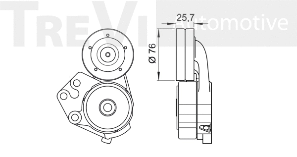 Tensioner Lever, V-ribbed belt