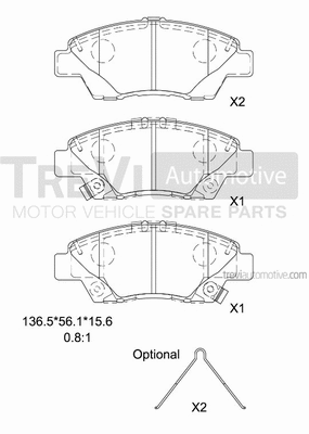 Brake Pad Set, disc brake (PF1480)
