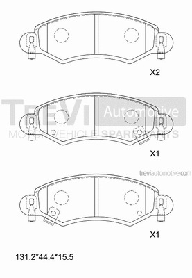 Brake Pad Set, disc brake (PF1099)