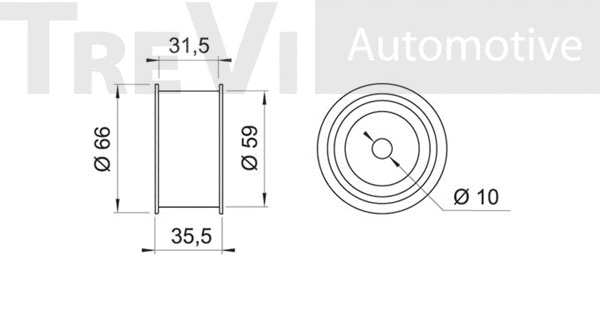 Deflection/Guide Pulley, timing belt