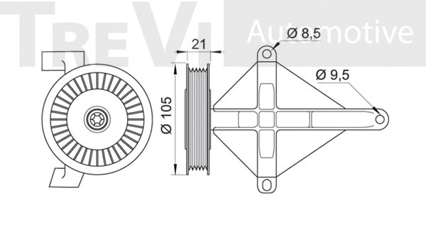 Tensioner Lever, V-ribbed belt