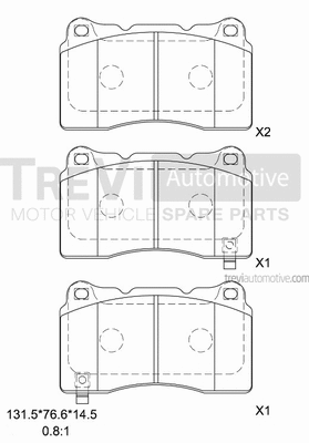 Brake Pad Set, disc brake (PF1330)