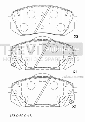 Brake Pad Set, disc brake (PF1415)