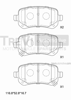 Brake Pad Set, disc brake (PF1416)