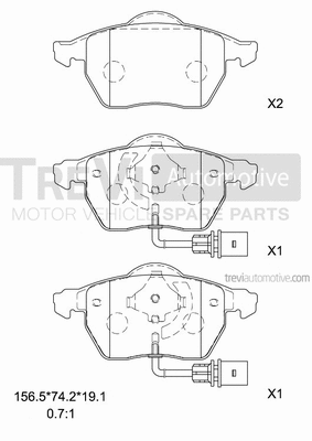 Brake Pad Set, disc brake (PF1237)