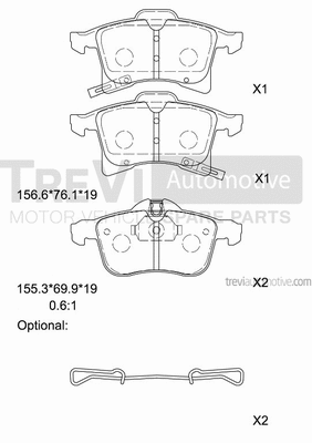 Brake Pad Set, disc brake (PF1206)