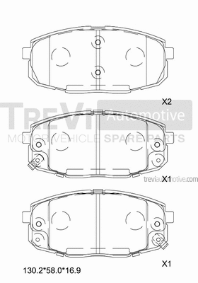 Brake Pad Set, disc brake (PF1291)