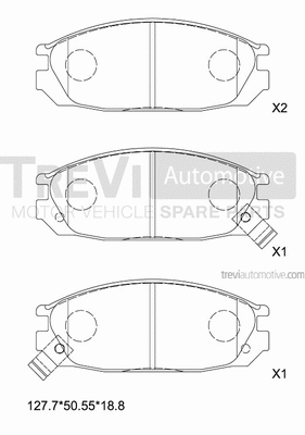 Brake Pad Set, disc brake (PF1608)