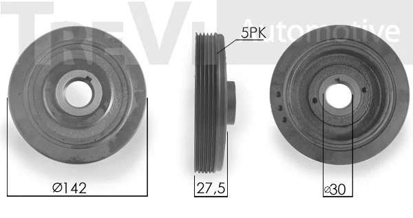 Belt Pulley, crankshaft (PC1005)