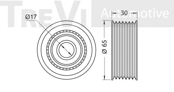 Tensioner Pulley, V-ribbed belt