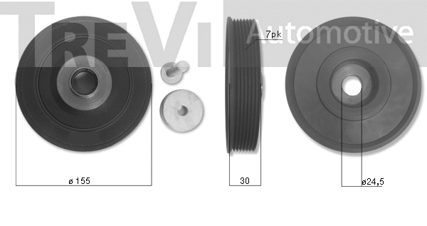 Belt Pulley, crankshaft (PC1214)