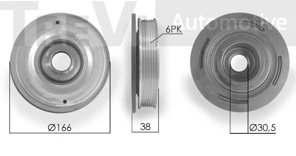 Belt Pulley, crankshaft (PC1009)