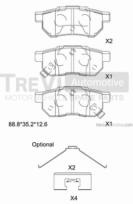 Brake Pad Set, disc brake (PF1519)