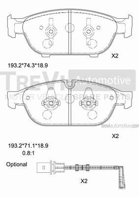 Brake Pad Set, disc brake (PF1475)