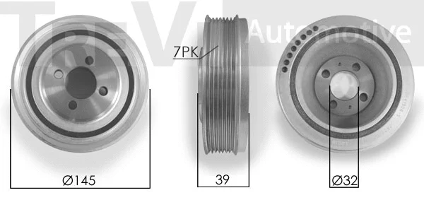 Belt Pulley, crankshaft (PC1041)