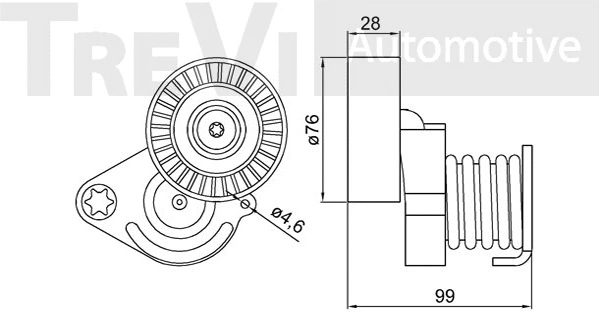 Tensioner Lever, V-ribbed belt