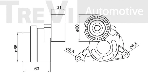 Tensioner Lever, V-ribbed belt