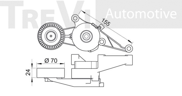 Tensioner Lever, V-ribbed belt